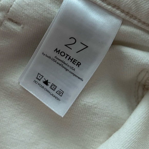 MOTHER The Wrapper Patch Springy Ankle Pants in Cream Puffs Sz 27 - Picture 11 of 13